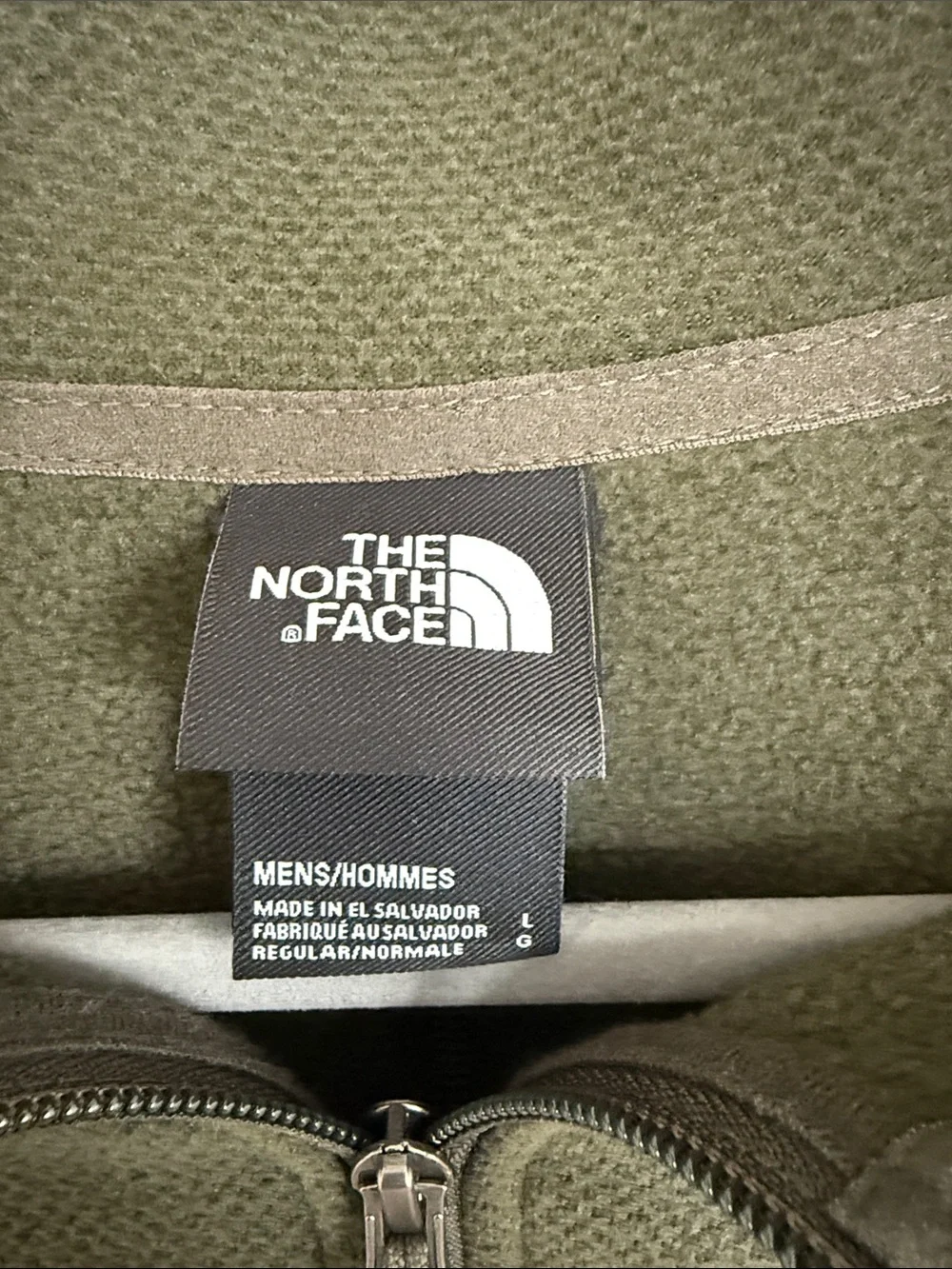 The North Face Olive Green Half-Zip Fleece Pullover